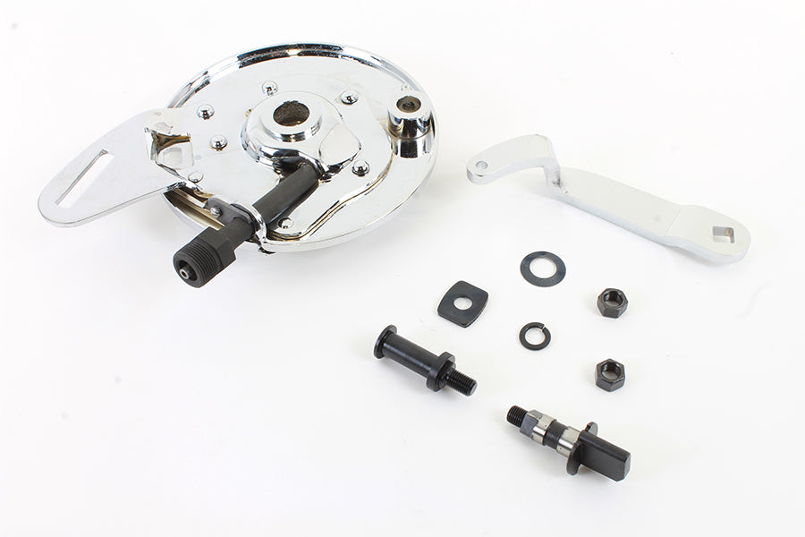 45 Rear Brake Backing Plate Kit Chrome