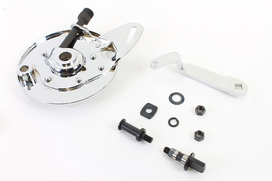 45 Rear Brake Backing Plate Kit Chrome