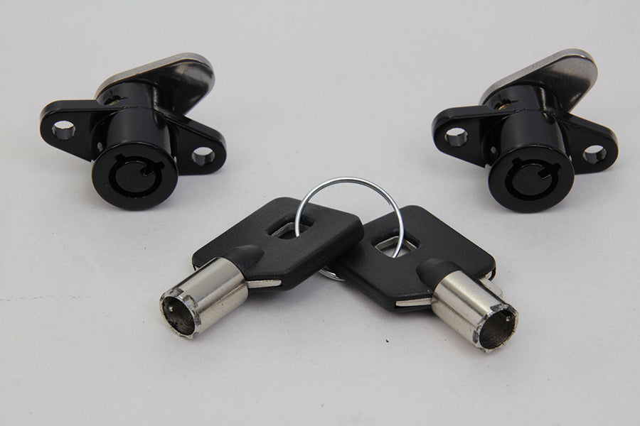Black Saddlebag Lock and Key Kit