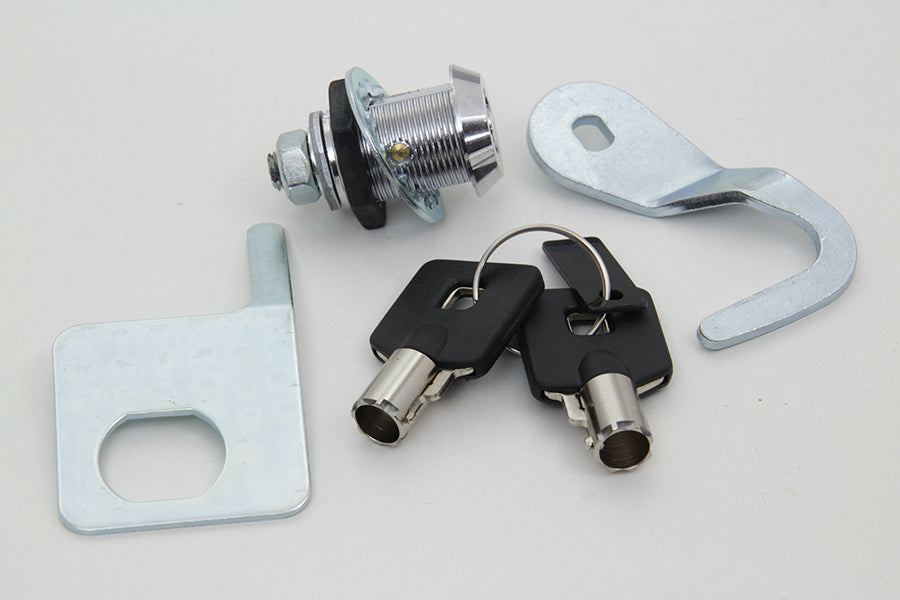 Chrome Saddlebag Lock and Key Kit