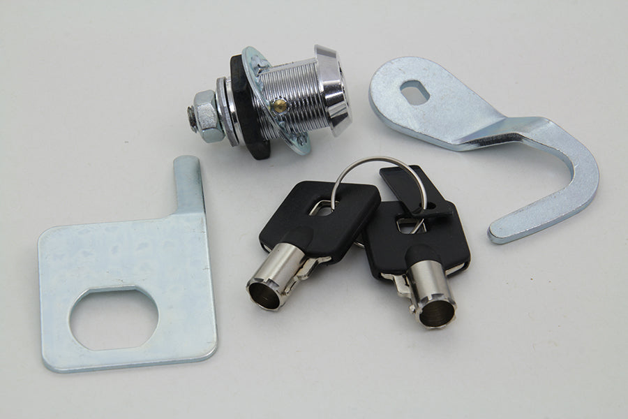 Chrome Saddlebag Lock and Key Kit