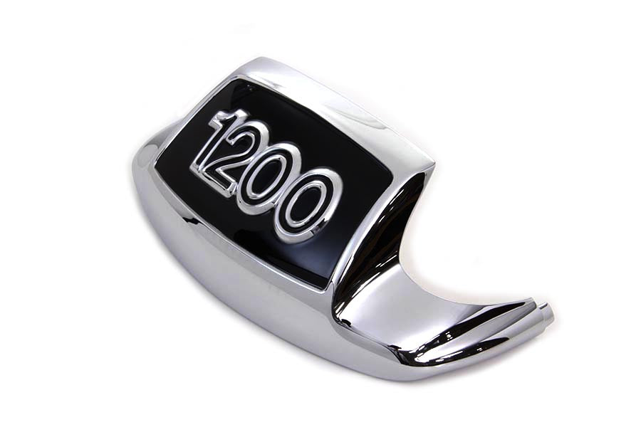 Chrome and Black Front Fender Tip 1200