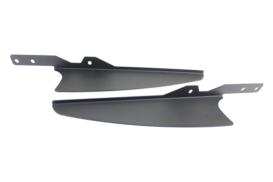 Black Windshield Deflector Set