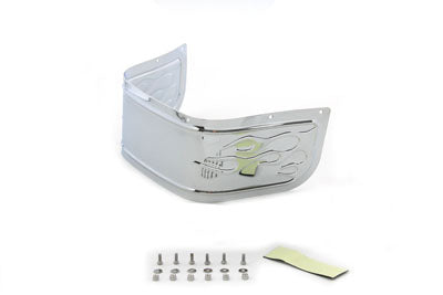 Chrome Lower Fender Trim Skirt with Flame