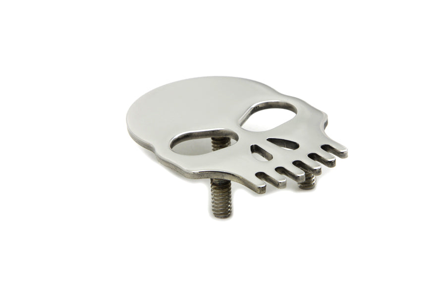 Stainless Steel Fender Medallion with Skull