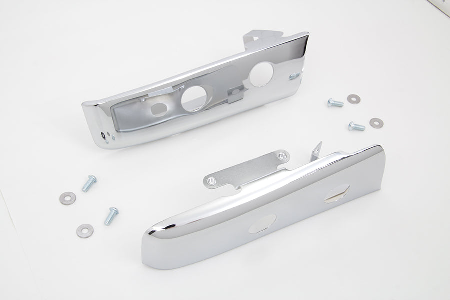 Chrome Slotted Saddlebag Filler Strip Kit