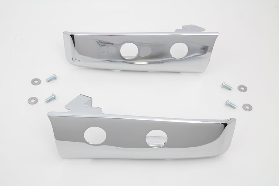 Chrome Slotted Saddlebag Filler Strip Kit