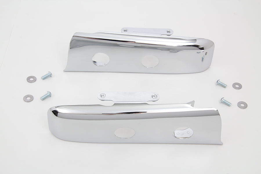 Chrome Slotted Saddlebag Filler Strip Kit