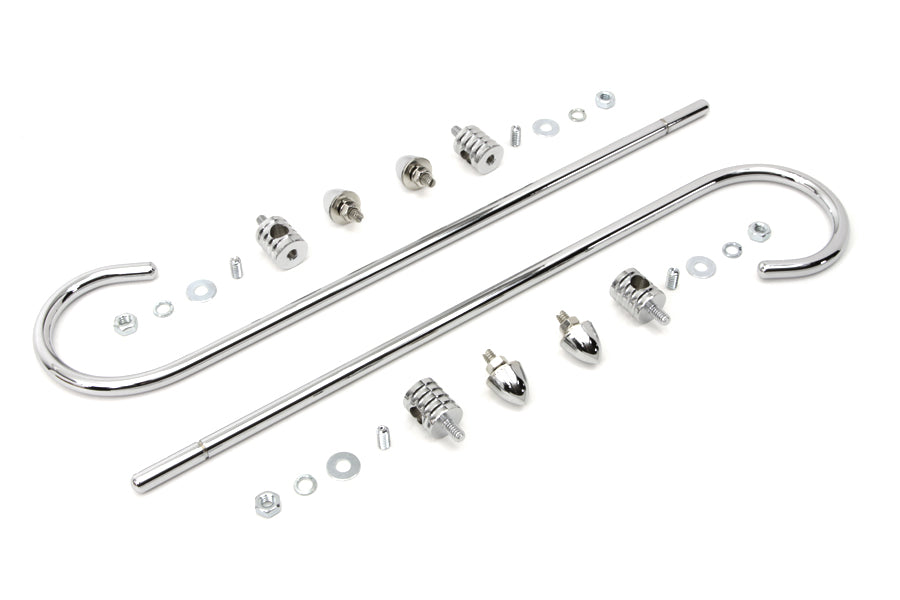 Chrome Front Fender Trim Rail Kit