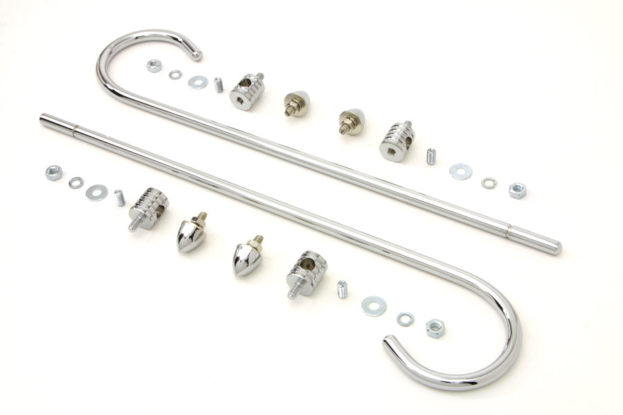 Chrome Front Fender Trim Rail Kit