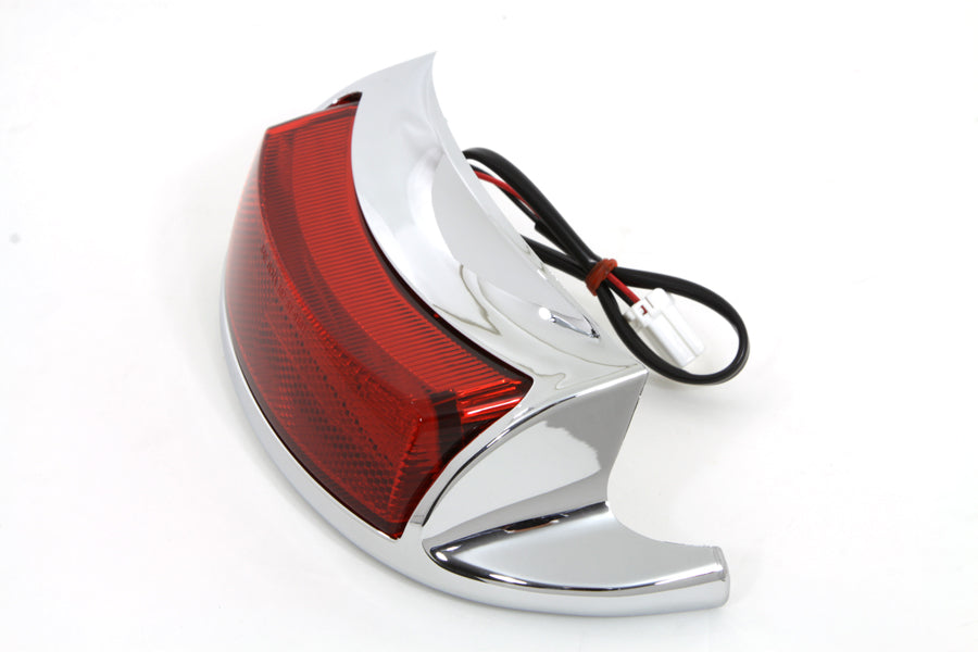 Chrome LED Rear Fender Tip with Red Lens