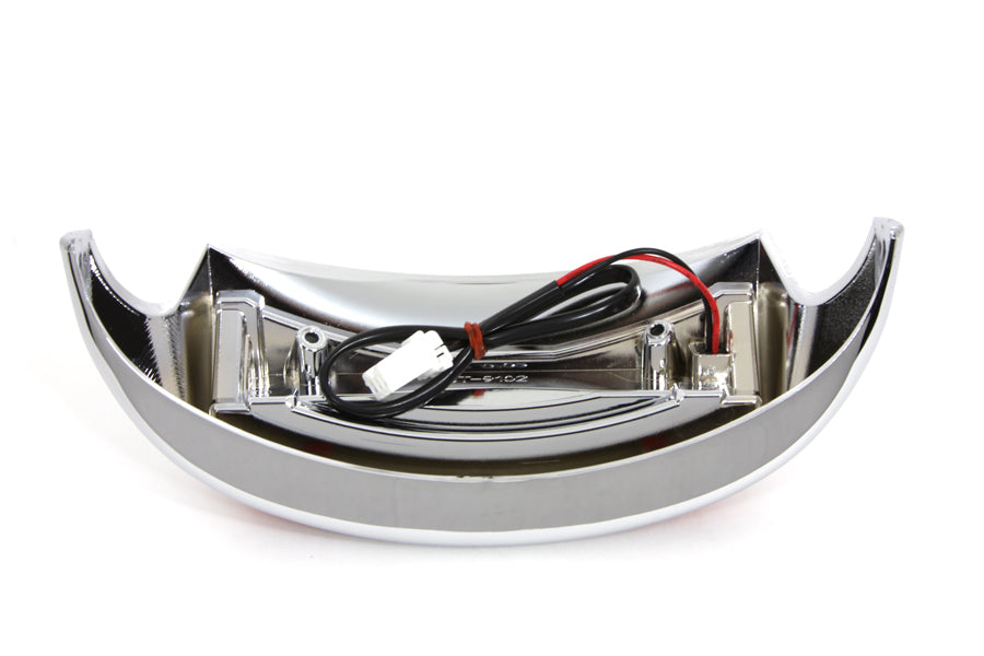 Chrome LED Rear Fender Tip with Red Lens