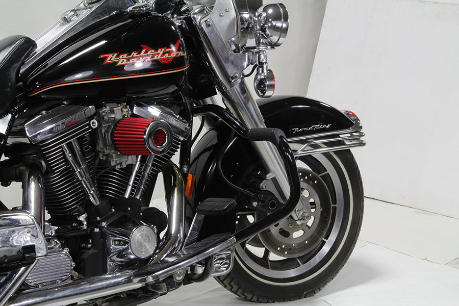 Black Front Engine Bar with Footpeg Pads