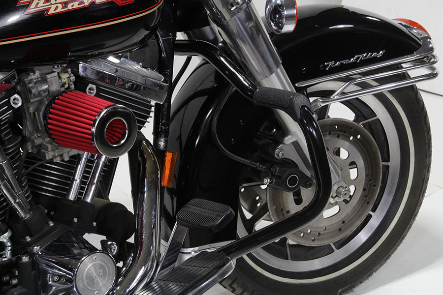 Black Front Engine Bar with Footpeg Pads