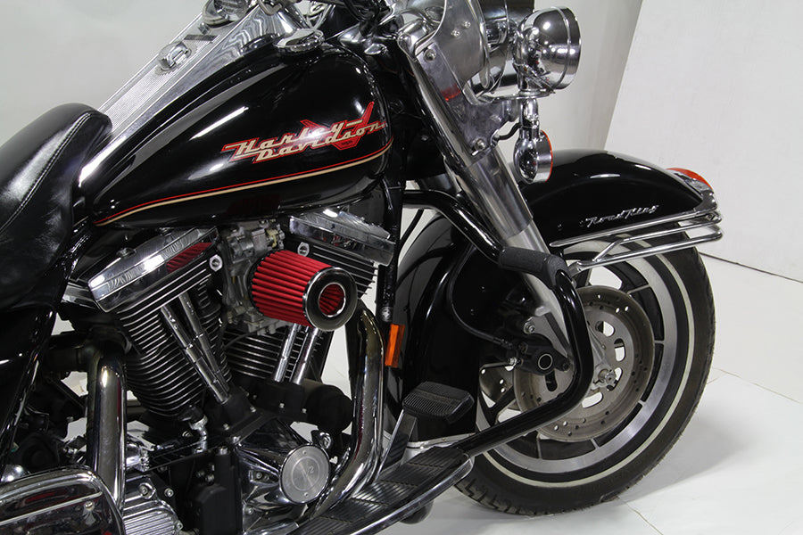 Black Front Engine Bar with Footpeg Pads