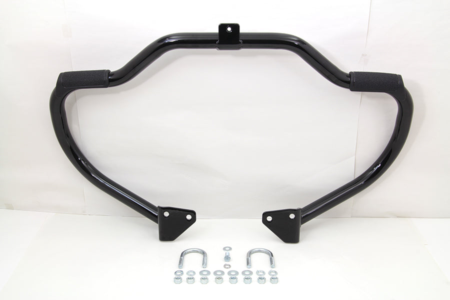 Black Front Engine Bar with Footpeg Pads