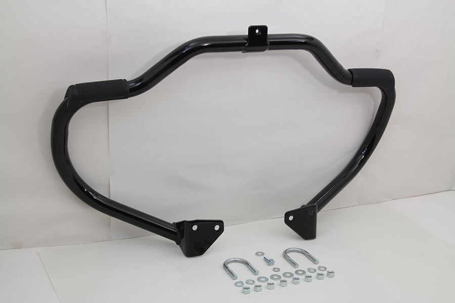 Black Front Engine Bar with Footpeg Pads