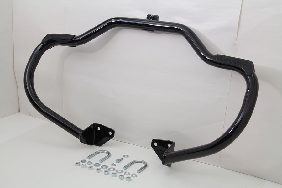 Black Front Engine Bar with Footpeg Pads