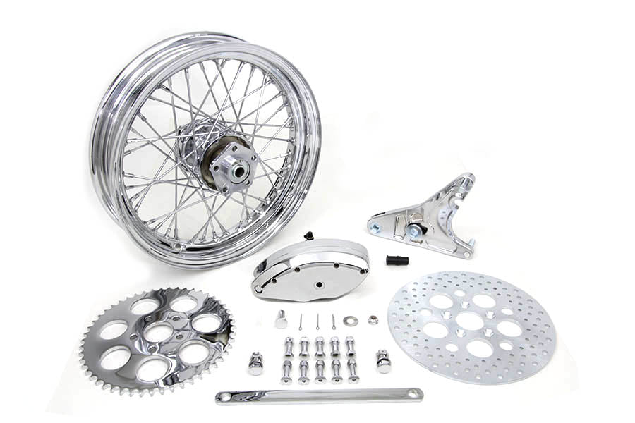 16 x 3.00 Rear Wheel Kit with Caliper Chrome