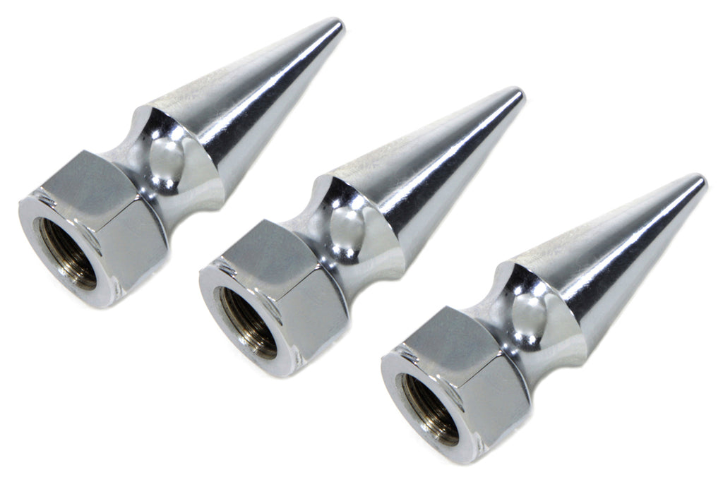 Chrome Pike Nut Fine 3/8 -24 Thread