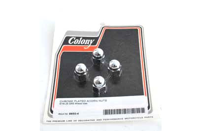 Chrome Acorn Nut Fine 5/16 -24 Thread
