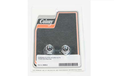 Chrome Acorn Nut Set Fine 7/16 -20 Thread