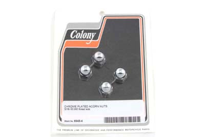 Chrome Acorn Nut 5/16 -18 Coarse Thread