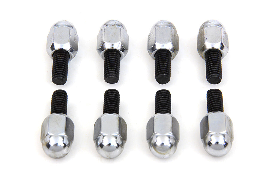 Chrome Acorn Tappet Base Bolt 1/4 X 24 Thread