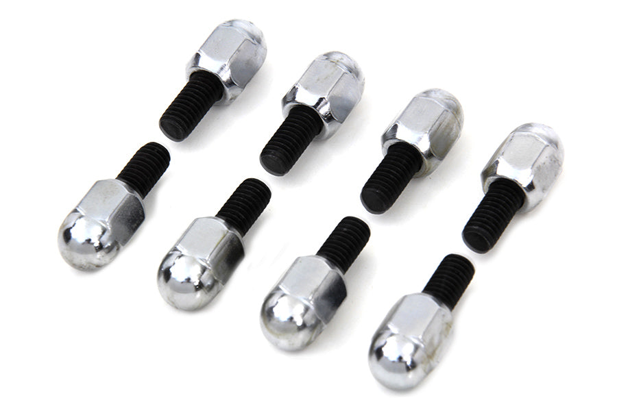 Chrome Acorn Tappet Base Bolt 1/4 X 24 Thread
