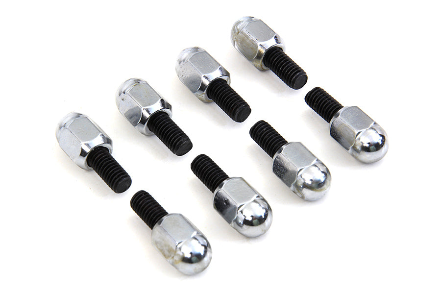 Chrome Acorn Tappet Base Bolt 1/4 X 24 Thread