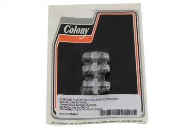 Chrome Oil Line Fitting