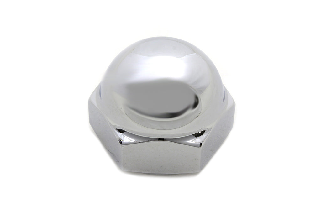 Chrome Acorn Triple Tree Stem Nut with Shoulder