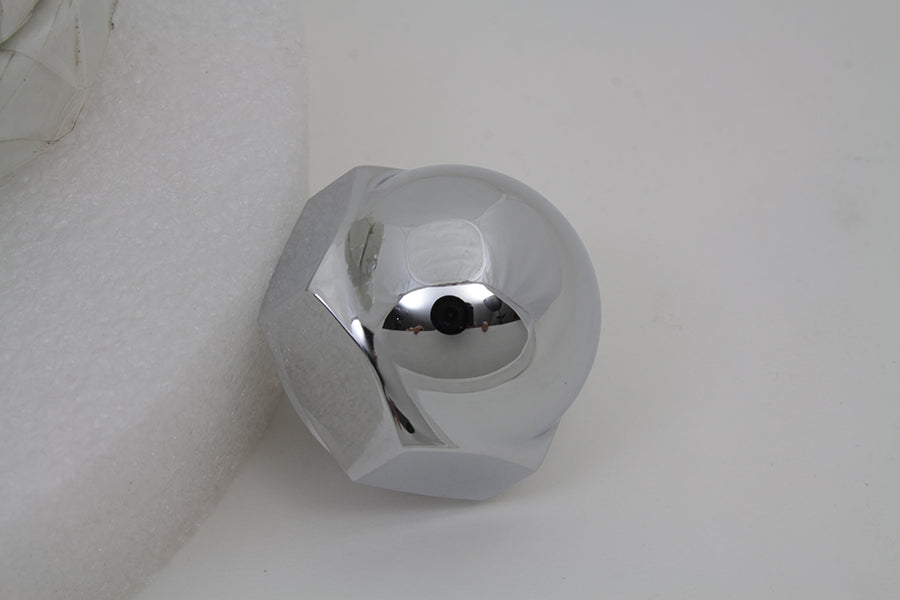 Chrome Acorn Triple Tree Stem Nut with Shoulder