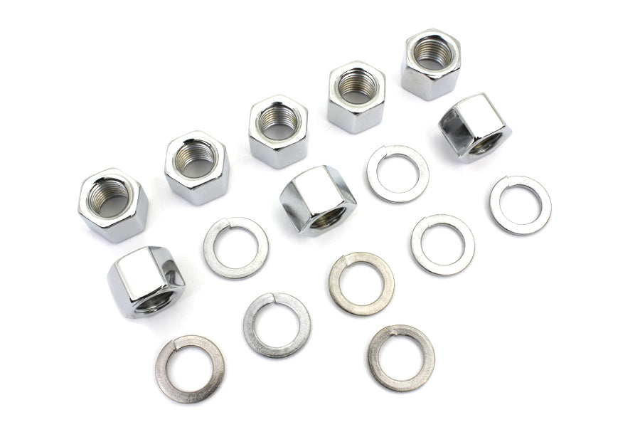 Chrome Cylinder Base Nuts and Washers