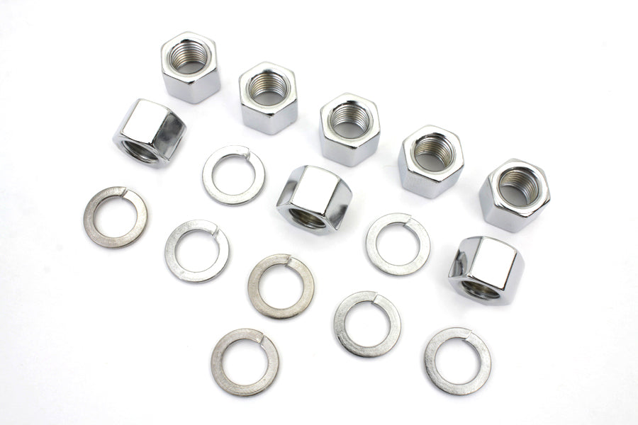 Chrome Cylinder Base Nuts and Washers