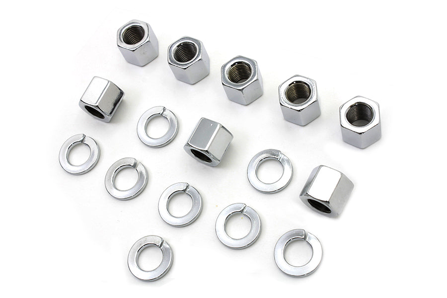Chrome Stock Cylinder Base Nuts and Washers