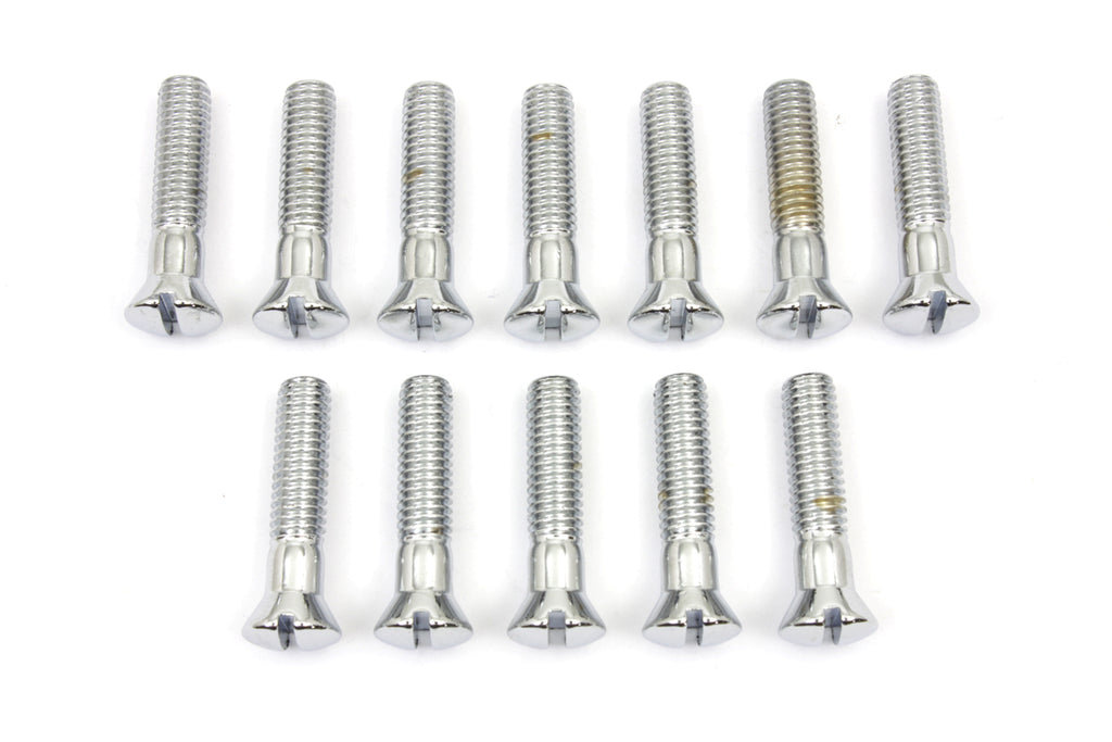Chrome Cam Cover Stock Slotted Screws