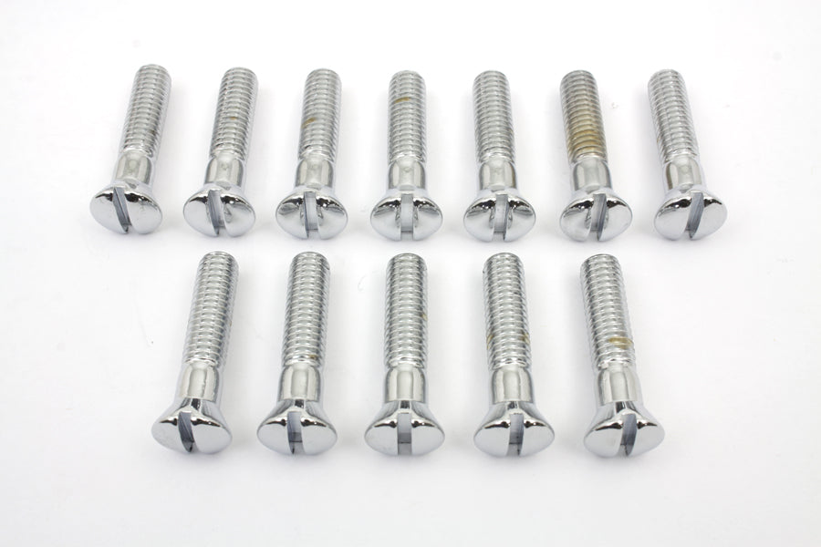 Chrome Cam Cover Stock Slotted Screws