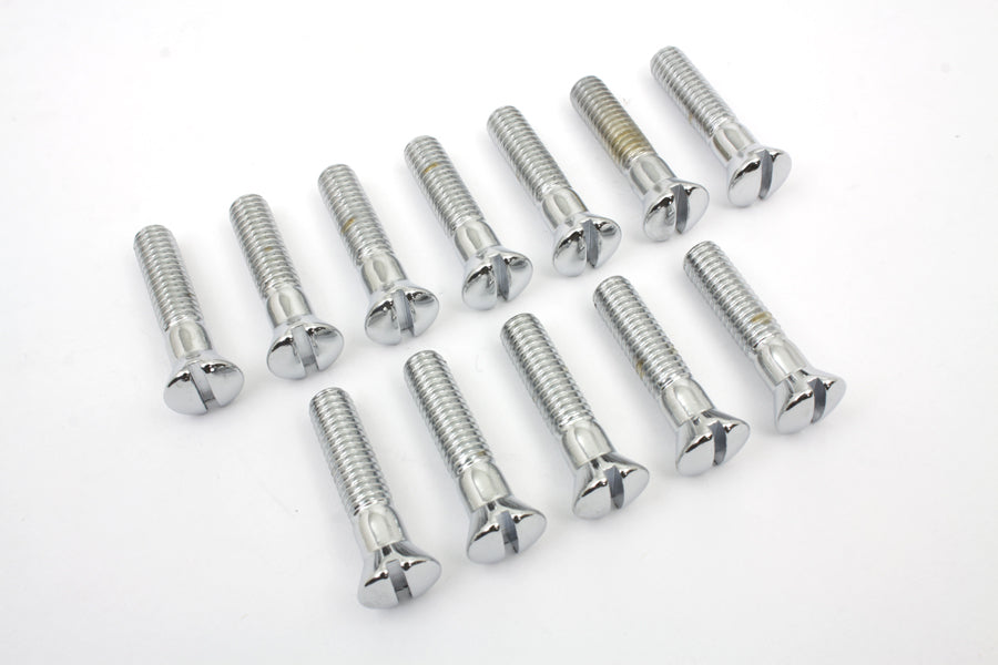 Chrome Cam Cover Stock Slotted Screws