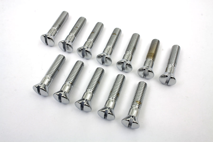Chrome Cam Cover Stock Slotted Screws