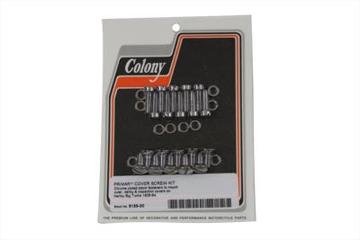 Chrome Outer Primary Cover Screw Set Stock