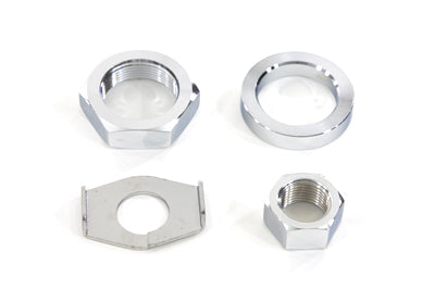 Chrome Rear Axle Nut and Lock Kit