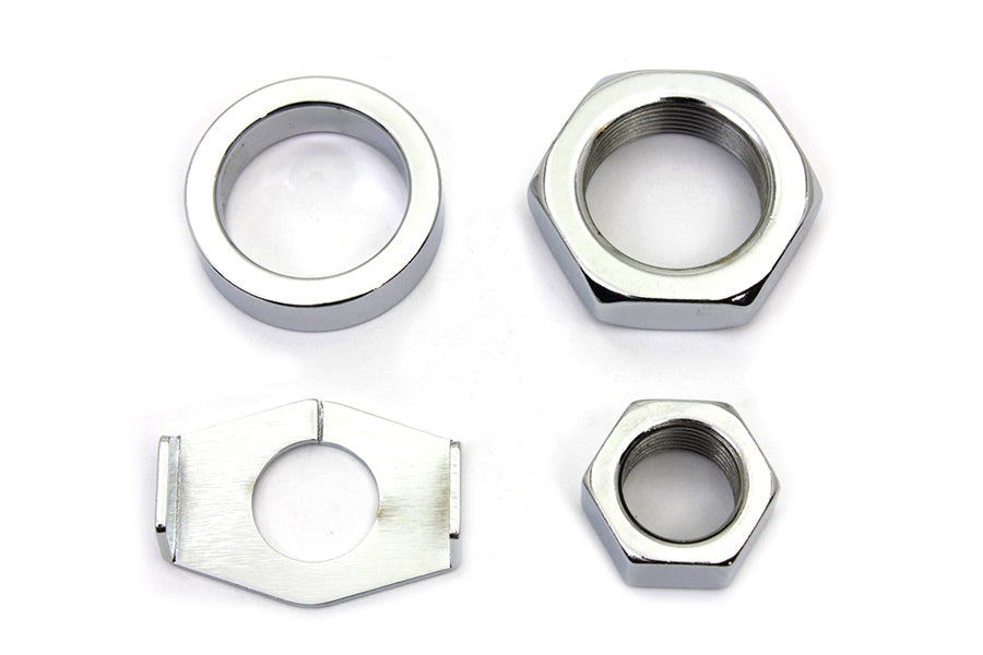Chrome Rear Axle Nut and Lock Kit