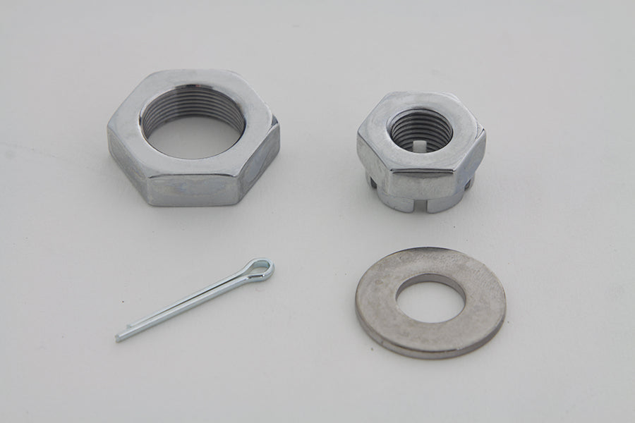 Chrome Front Axle Nut Kit