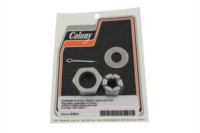 Chrome Front Axle Nut Kit