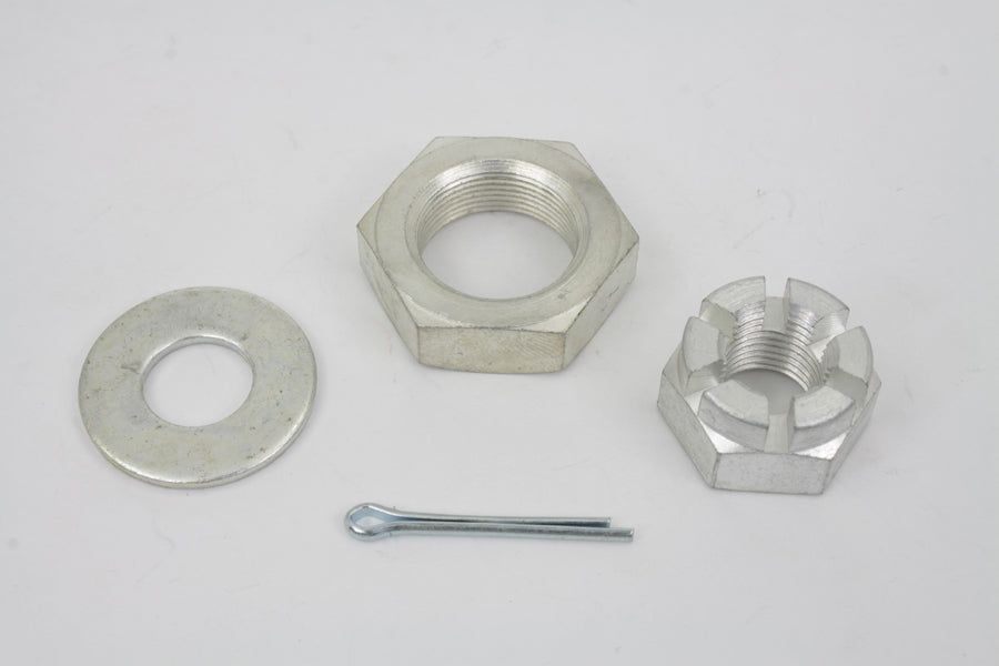 Cadmium Front Axle Nut Kit