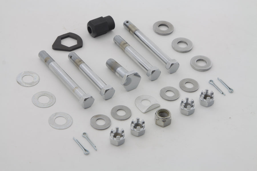 Chrome Upper and Lower Motor Mount Bolt Kit