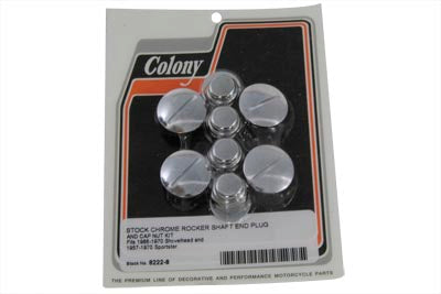 Chrome Rocker Shaft End Cap Nut Slot Type