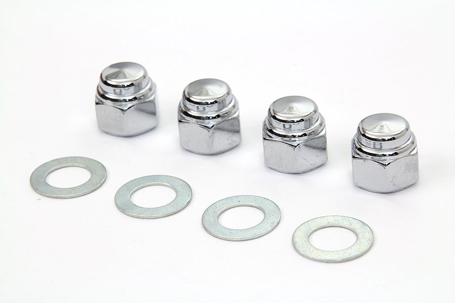 Rocker Shaft Chrome End Cap Type Nut with Washers