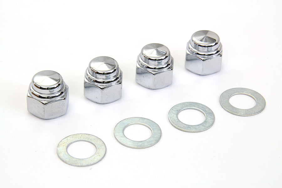 Rocker Shaft Chrome End Cap Type Nut with Washers
